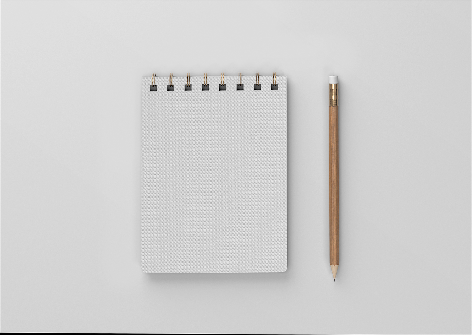 Linen Spiral Notebook Free Mockup