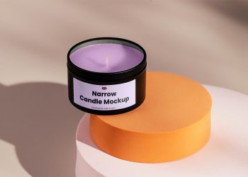 Narrow Candle Free Mockup