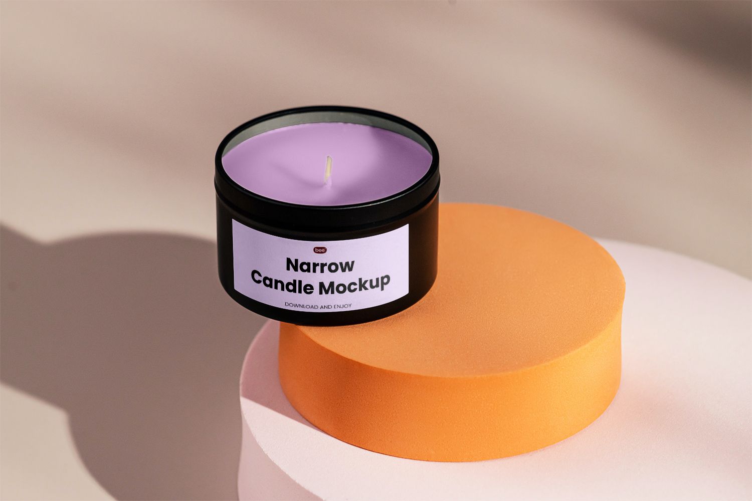 Narrow Candle Free Mockup