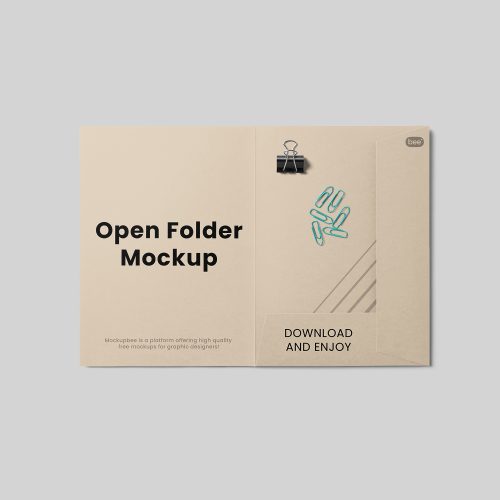 Open Folder Free Mockup