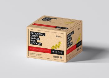 Packaging Craft Cargo Box Free Mockup