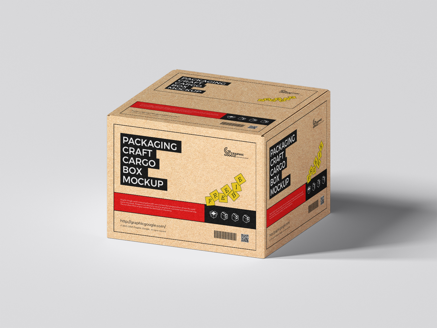 Packaging Craft Cargo Box Free Mockup