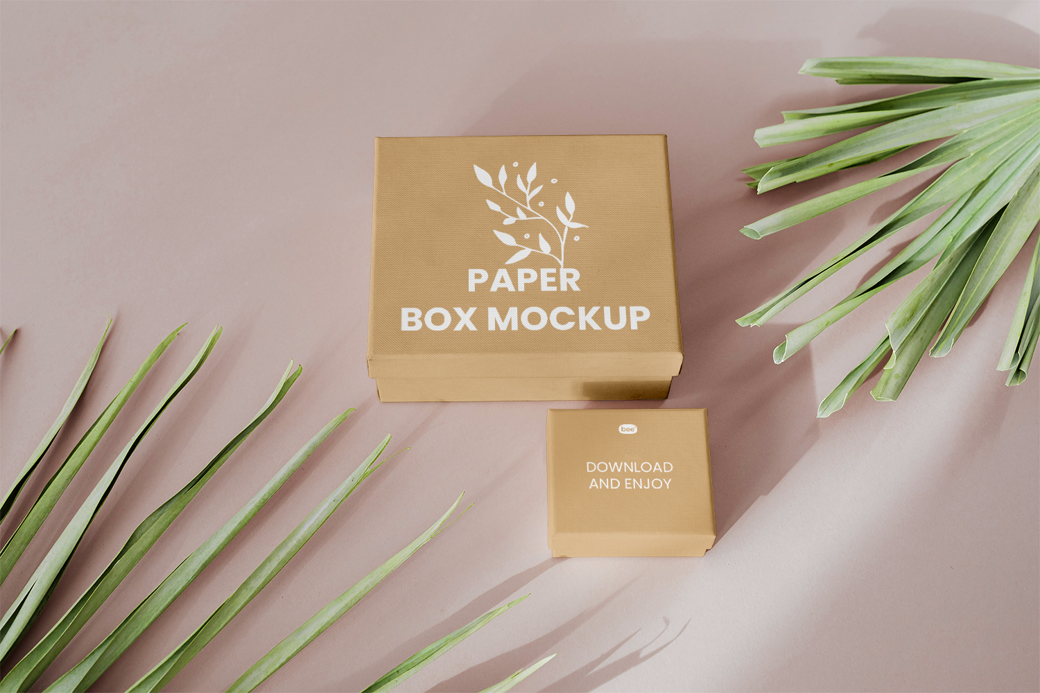 Paper Gift Box Free Mockups