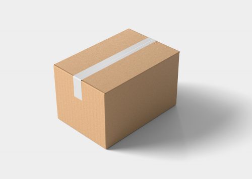 Shipping Box Free Mockup