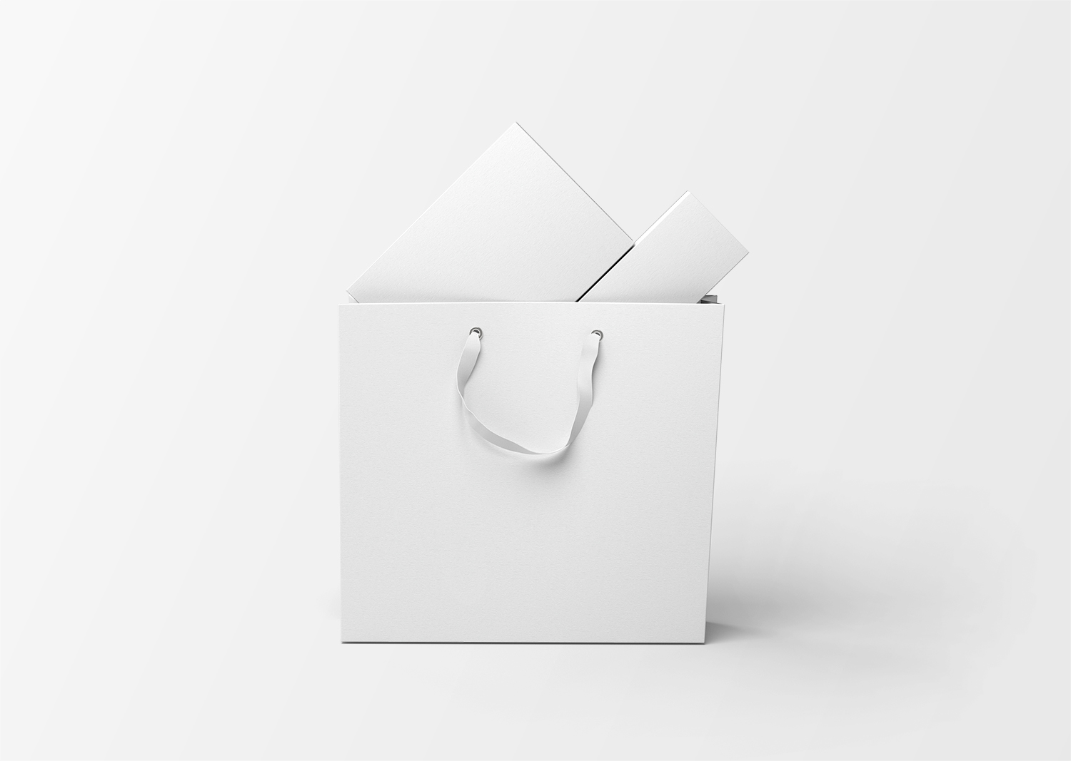 Shopping Bag with Boxes Free Mockup