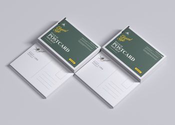 Stack of Post Card Free Mockup