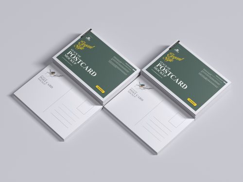 Stack of Post Card Free Mockup