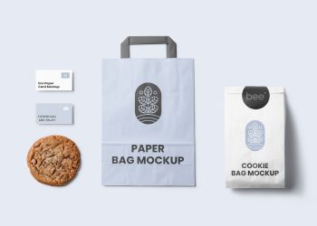 Stationery Paper Bag Free Mockup