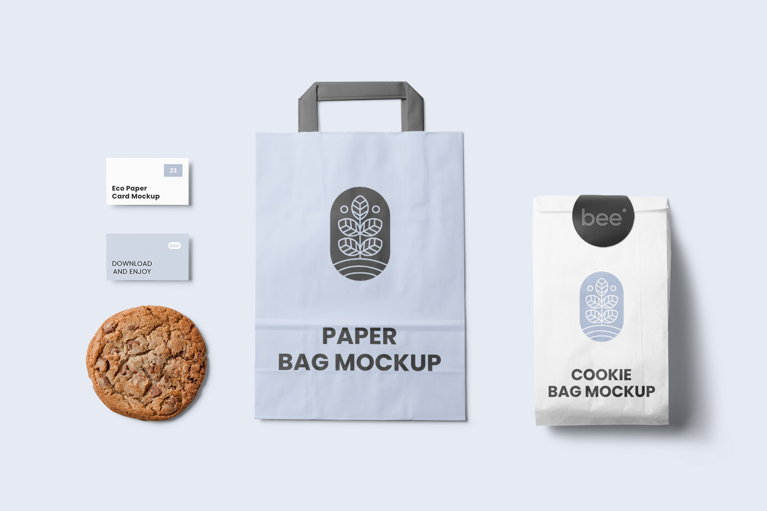 Stationery Paper Bag Free Mockup