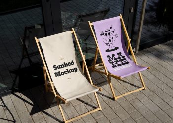 Sunbeds Free Mockup