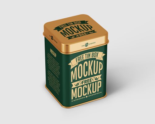 Tin Box Free Mockup