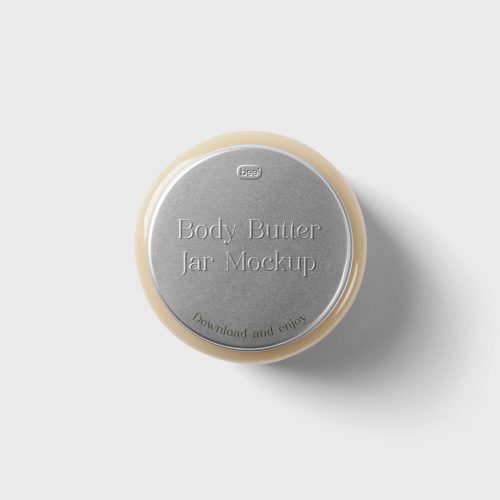 Top View of a Body Butter Jar Free Mockup