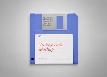Vintage Disk Free Mockup