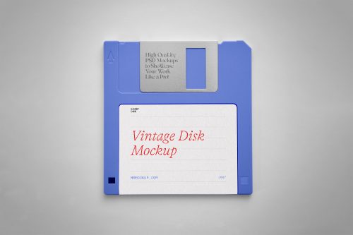 Vintage Disk Free Mockup