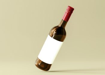 Wine Bottle Label Free Mockup