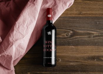 Wine with Blanket Free Mockup