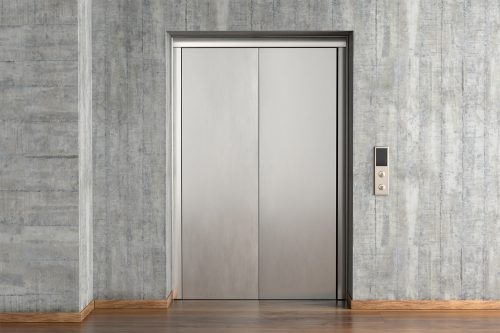Elevator Door Branding Free Mockup