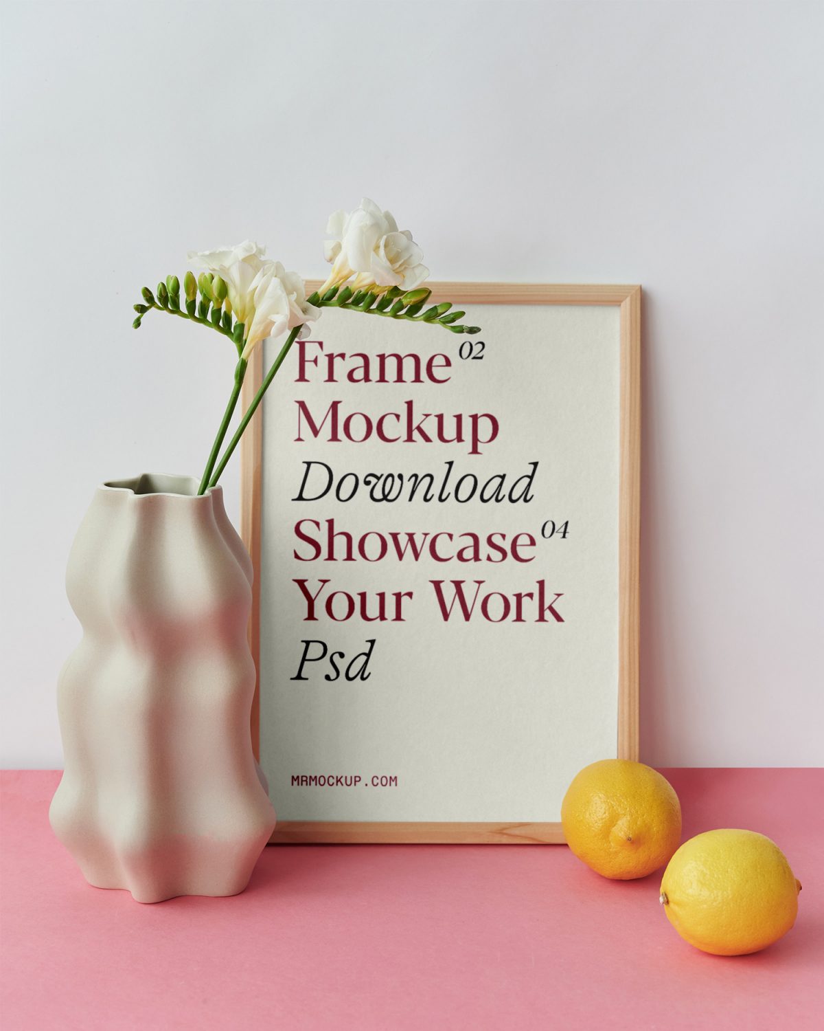 Frame with Vase Free Mockup