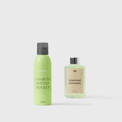 Free Cosmetic Bottle Mockup