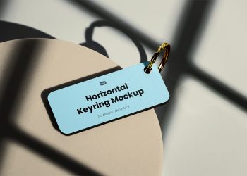 Lying Keyring Free Mockup