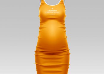 Maternity Dress with Sleek Shape Free Mockups