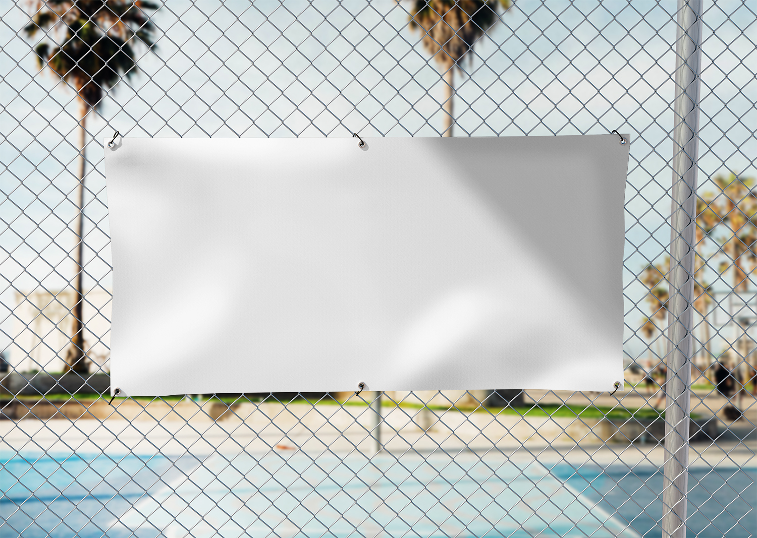 Outdoor Fabric Banner Free Mockup