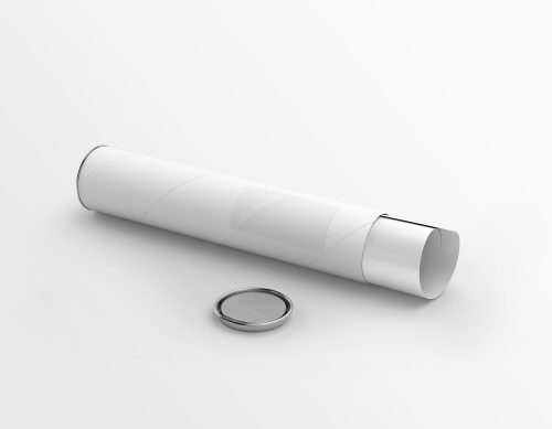 Paper Tube with Poster Free Mockup