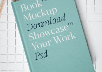 Realistic Hardcover Book Free Mockup