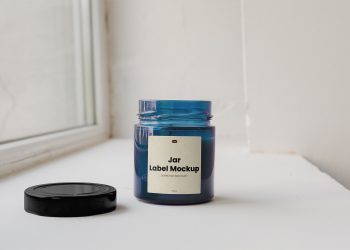 Standing Jar Label Free Mockup