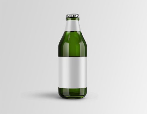 Amber Beverage Bottle Free Mockup