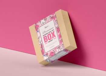 Branding Craft Gift Box Free Mockup