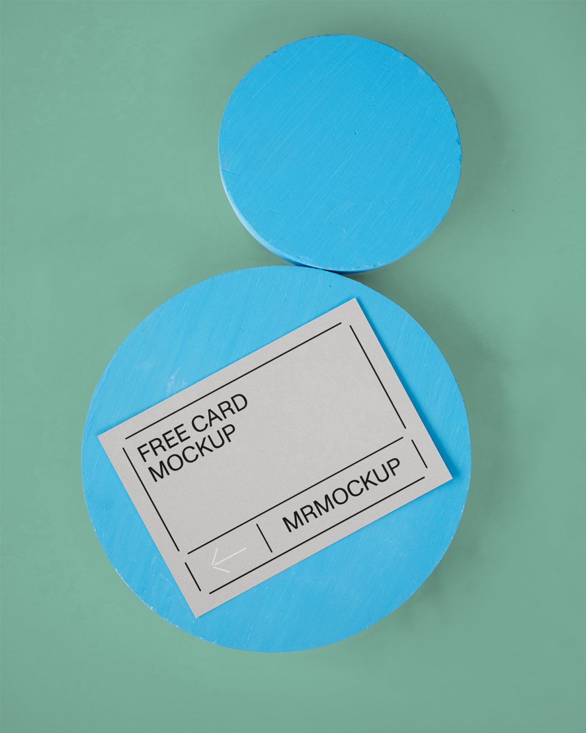 Cards on Circle Block Free Mockup