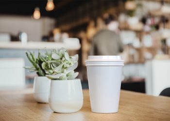 Coffee Cup with Lid Free Mockup