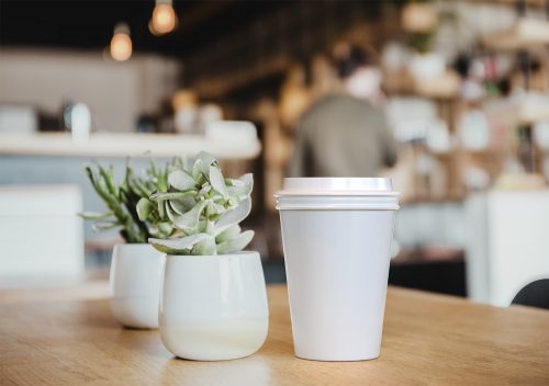 Coffee Cup with Lid Free Mockup