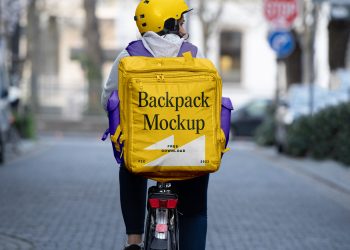 Delivery Backpack Free Mockup