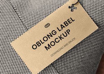 Eco Label on Pillow Free Mockup