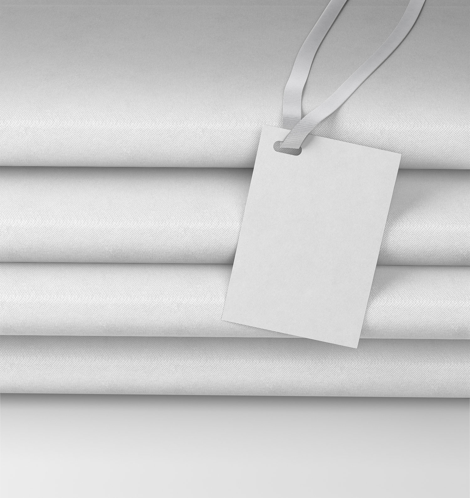 Folded Fabric with Label Tag Free Mockup