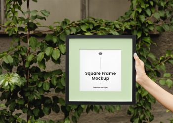 Frame with Hand Free Mockup