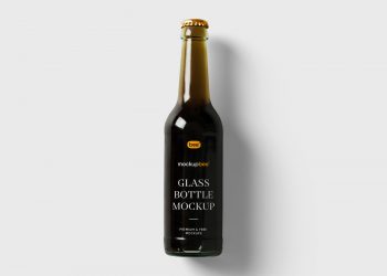 Glass Bottle Free Mockup