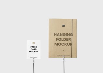 Hanging Folder with Card Free Mockup