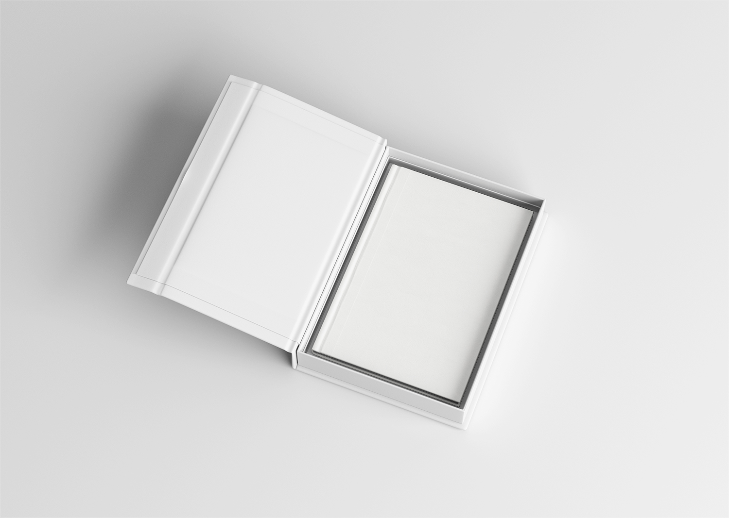 Hardcover Book with Magnetic Case Free Mockup