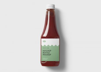 Ketchup Bottle Free Mockup