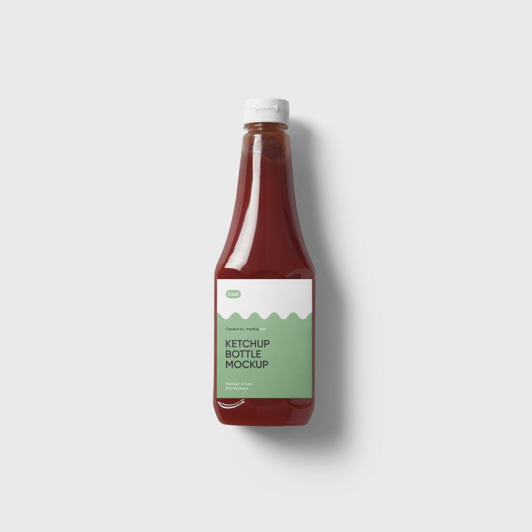 Ketchup Bottle Free Mockup