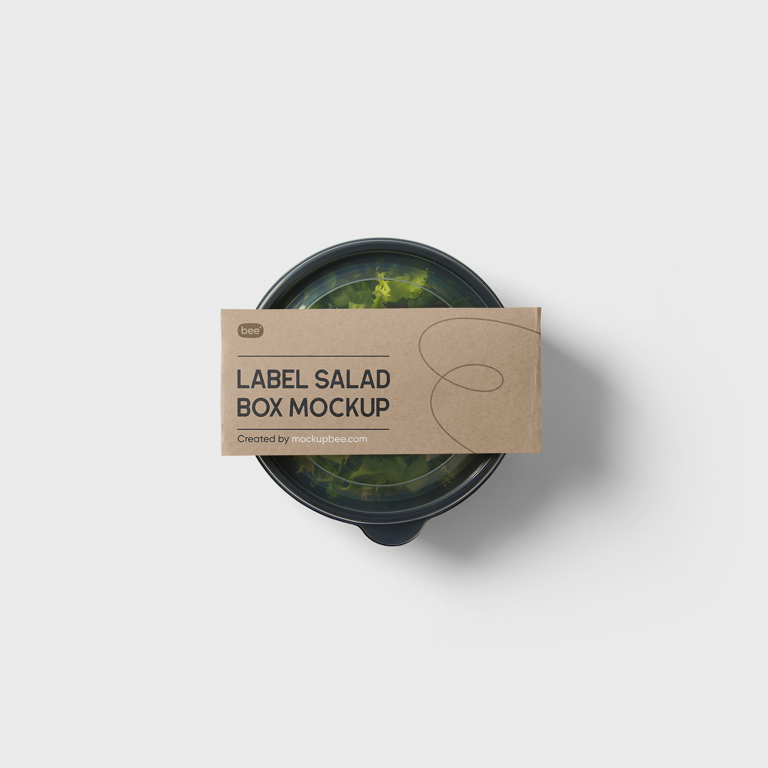 Label Salad Box Free Mockup