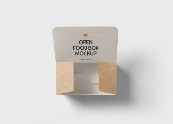 Open Food Box Free Mockup