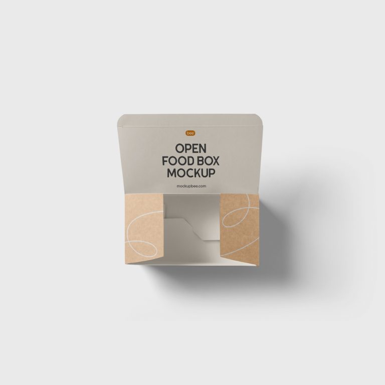 Open Food Box Free Mockup