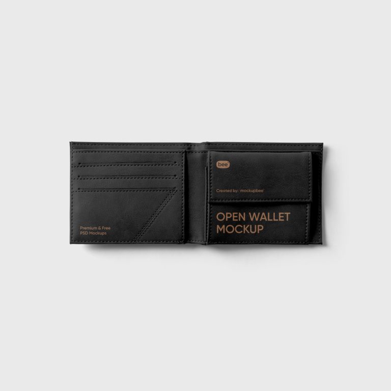 Open Wallet Free Mockup