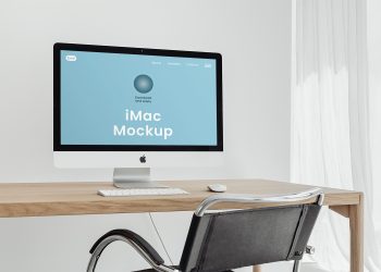 Perspective iMac Free Mockup