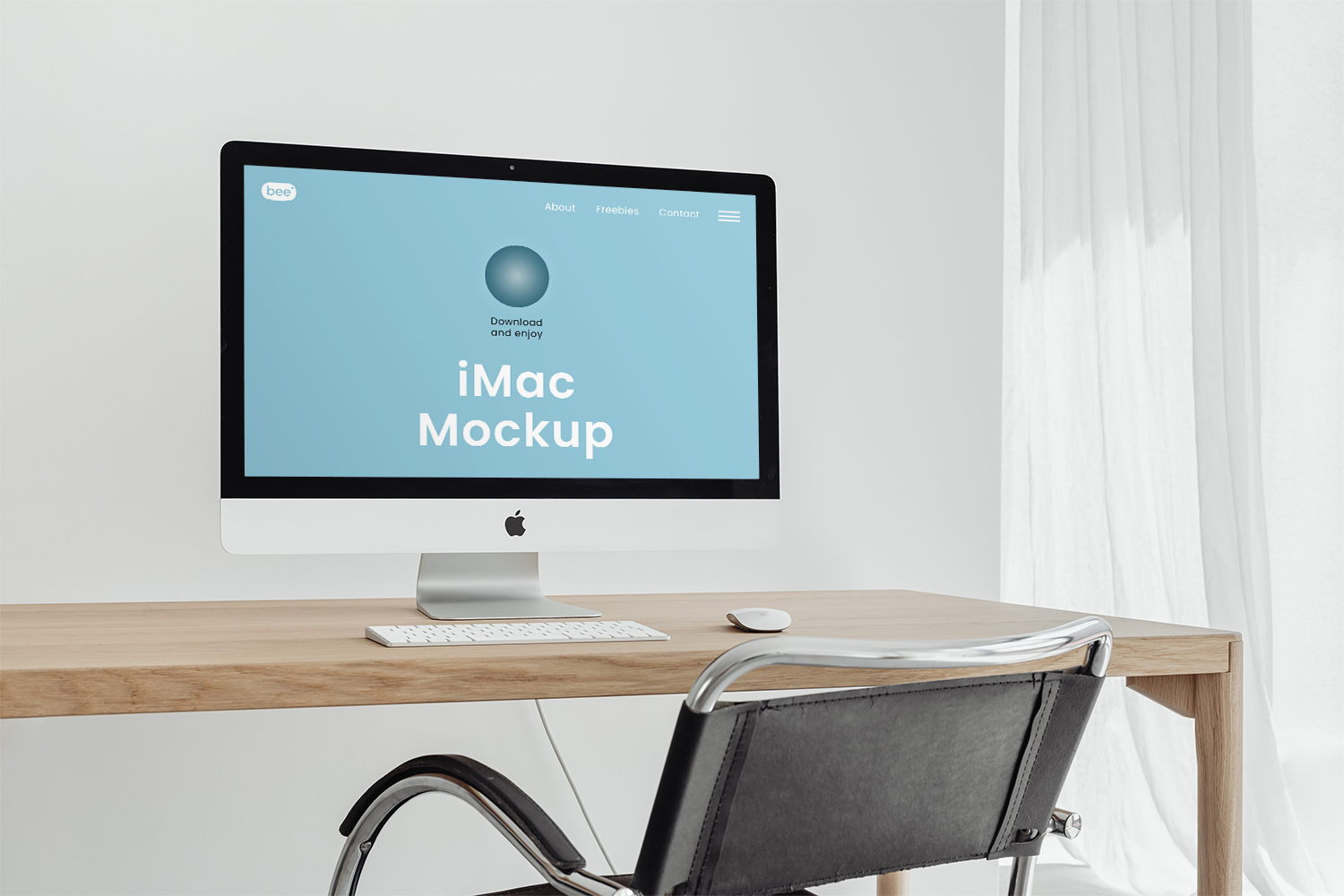 Perspective iMac Free Mockup