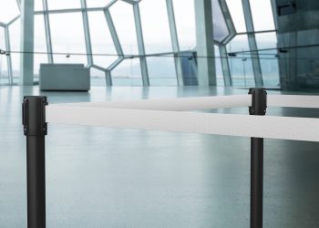 Queue Barrier Branding Free Mockup